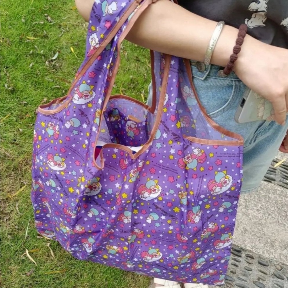 Big A$$ ToteβΌοΈ Purple Little Stars Tote, NWT - Picture 3 of 4